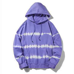 Vente en gros de sweats à capuche polaire unis pour hommes, coupe oversize, 100% coton, avec logo personnalisé, effet délavé à l'acide et décoloration, style Y2K, grandes tailles, style Sweet - Product Image 1