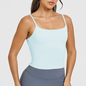 Ladies Yoga <b>Top</b> Front Four-Way Stretch Comfortable Gym Tank Breathable Quick Dry Fitness Workout Active Sports Clothing Daily - Product Image 4