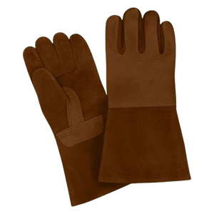 Gants de soudage robustes en cuir pleine fleur et croûte de cuir, protection durable des mains avec caractéristiques ignifuges et anti-coupures - Product Image 3