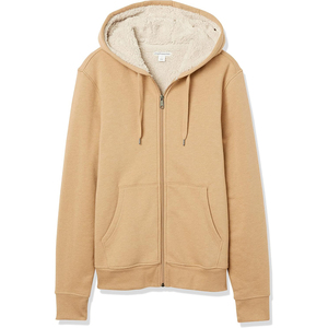 Sweat-shirt à capuche en polaire beige pour homme, coupe classique, décontracté, pour l'automne - Product Image 3