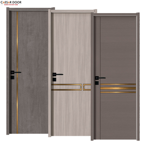 Porte d'entrée moderne en bois, anti-termites, étanche, pour appartement, design intérieur, porte en composite bois-plastique WPC - Product Image 4