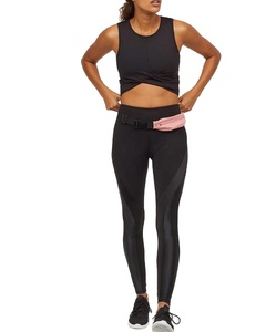 Ensemble de leggings de sport personnalisés pour femmes, taille mi-haute, soutien-gorge de sport taille haute, décontracté, respirant, sans couture, tricoté antibactérien - Product Image 1
