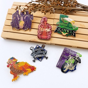 เข็มกลัดเคลือบผิวแบบแข็งลายการ์ตูนมีกลิตเตอร์ผลิตป้ายโลหะ - Product Image 5