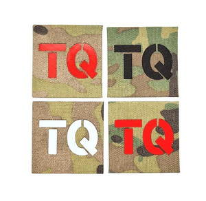 Iron-On Cross Patch <b>Set</b> <b>Square</b> Embroidered Fabric Patches Red White Gray Black Canvas Material - Product Image 6