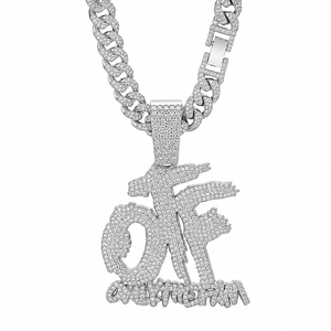 Colgante de Letra con Moissanita 'Ice Out' Chapado en Oro, Estilo Hip Hop, para Hombre, Personalizado, con Microincrustaciones de Diamantes de Corte Brillante Redondo - Product Image 3