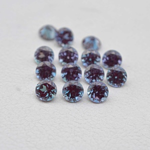 Alejandrita creada en laboratorio de 7mm facetada redonda corte brillante piedra preciosa suelta alejandrita todos los tamaños y colores disponibles nueva llegada - Product Image 3