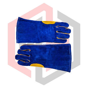 Gants de soudage en cuir bleu pour une sécurité totale, flexibles, respirants, résistants aux déchirures, isolants thermiquement - Product Image 6