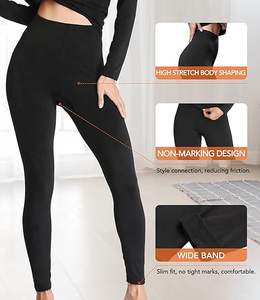 Conjunto de Ropa Interior Térmica para Mujer, Camiseta y Pantalones Largos, Conjunto de Pijama Suave para Clima Frío - Product Image 3