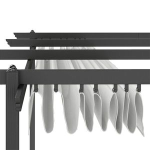 Tettoia a scomparsa per giardino e Patio con parasole e schermo per Privacy - Product Image 5