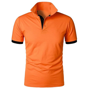 High Quality Men's Polo Shirt Regular Fit <b>3</b>-Button Closure Soft Touch Elastic Material Comfortable Short Sleeve - Product Image 4
