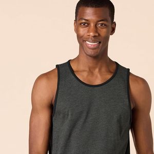 Men's Solid Color Knitted Sleeveless Tank Top O-Neck Breathable Casual Muscle <b>Vest</b> Plus Size - Product Image 3