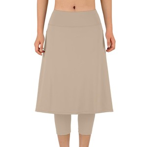 Jupe crayon modeste pour femme, taille haute, couleur unie, avec poches, respirante, en nylon tricoté, écologique, infroissable, séchage rapide - Product Image 1