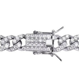 Chaîne cubaine papillon en argent sterling 925 de haute qualité, sertie de diamants moissanite, bijoux de luxe hip-hop pour les grossistes - Product Image 3