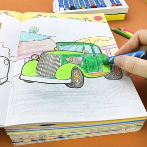 Custom <b>Kids</b> Coloring Book with Stickers Painting Colourful <b>Magic</b> Water Drawing Book <b>Set</b> - Product Image 5