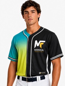 Maillot de baseball respirant personnalisé pas cher à 2 boutons, sublimation, vente en gros, vêtements de sport pour baseball et softball - Product Image 6
