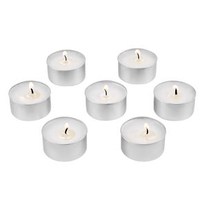 "200 Pack Unscented Tea Lights <b>Candles</b> 6.5 Hours Long Burning Smokeless Dripless Aluminum Cups Natural <b>Small</b> Size" - Product Image 1