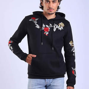 Sweat-shirts à capuche en coton de haute qualité pour hommes, hauts d'hiver, basiques tendance, sweat-shirts à capuche en coton mélangé brodé - Product Image 4