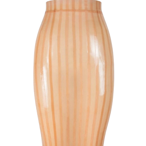 Women Striped High Waist Pencil <b>Skirt</b> Shiny Peach Color Club Style All Seasons Wear - Product Image 5