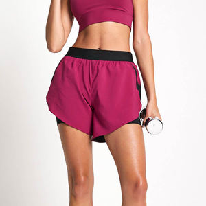 Pantalones Cortos Deportivos 2 en 1 de Alta Calidad para Mujer, para Correr, Hacer Ejercicio, Ciclismo, Verano, Lisos, para Gimnasio, Yoga - Product Image 4