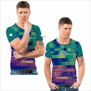 เสื้อยืดพิมพ์ลายขายส่งสำหรับผู้ชาย ผ้าฝ้าย 100% มีสินค้าในสต็อก เสื้อยืดผู้ชายผลิตจากโรงงาน ทรงหลวม - Product Image 4