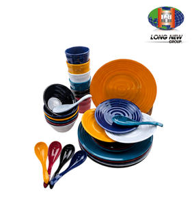 Ensemble de vaisselle en plastique PET personnalisé LONGNEW |   Assiettes, bols, tasses et cuillères de service de qualité alimentaire - Product Image 3