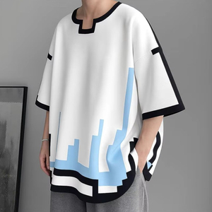 Camiseta Casual para Hombre de Talla Grande con Logotipo Personalizado, Estampada, 100% Algodón Ecológico, Manga Holgada, Tejido de Punto No Tejido - Product Image 2