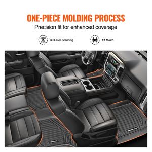 Tappetini Auto per Chevrolet Silverado/GMC Sierra 1500 2500/3500 HD 2019-2024/2020-2024, Set 3 Pezzi per Fila Anteriore e Seconda Fila - Product Image 3