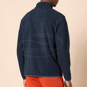 OEM Service High Quality Fashion <b>Pullover</b> Fleece <b>Jacket</b> with Custom Logo Stand Collar Winter Wear - Product Image 3