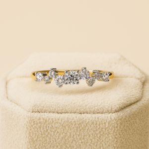 Bague de mariage Moissanite Dainty Cut pour femmes élégante bague flottante originale de haute qualité pour la fête - Product Image 1