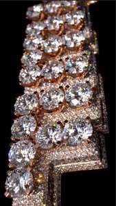 Colgante de Letra Personalizada con Moissanita VVS Engastada en Canal, Plata 925 y Oro 14k, Estilo Hip Hop Iced, Unisex, Joyería Certificada GRA - Product Image 4