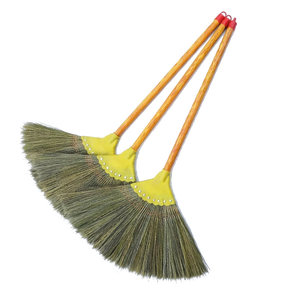 Balai pratique en fibres végétales avec pelle à poussière en bois pour la maison et la cuisine - Balai en herbe fait main en matériaux naturels pour le nettoyage des sols - Product Image 5