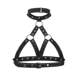 Custom Private Label Women Leather Bra Top Adjustable Buckle Sexy Clubwear Bulk OEM Factory Custom Sizing Women Leather Bra - Product Image 6