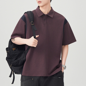 Polo à manches courtes pour homme, couleur unie, tissu Oxford en coton, décontracté, respirant, streetwear, coupe classique - Product Image 5