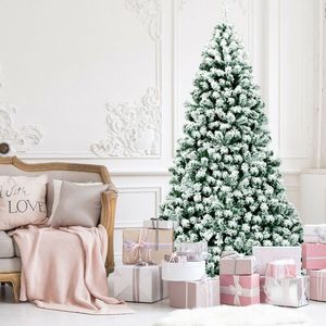 Albero di Natale Artificiale Premium Innevato da 2,3 Metri Pre-Illuminato con 550 Luci a Cerniera - Product Image 3