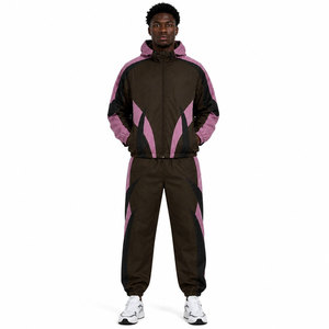 Conjunto Deportivo Casual para Hombre, Chaqueta y Pantalón Impermeables y Resistentes al Viento, 100% Nailon |   Conjunto Deportivo con Capucha y Cremallera - Product Image 5