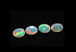 Opale d'Éthiopie authentique, pierre précieuse ovale 6x4mm, opale d'Éthiopie taillée en facettes, pierre en vrac à prix de gros - Product Image 3