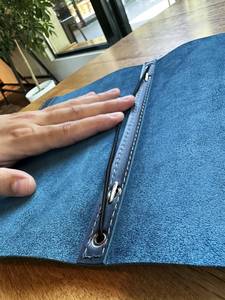 Elegant Genuine Leather Menu Holder <b>Ring</b> <b>Binder</b> Menu Cover Wholesale Restaurant Menu Folder Metal <b>Ring</b> Board ALM-0072 - Product Image 4