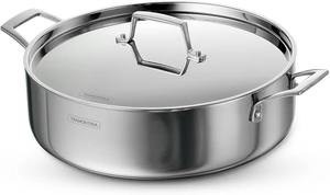 Olla para Sopa Antiadherente de Aluminio con Tapa de Vidrio y Mango de Madera, Olla Grande Compatible con Inducción, Utensilios de Cocina - Product Image 2