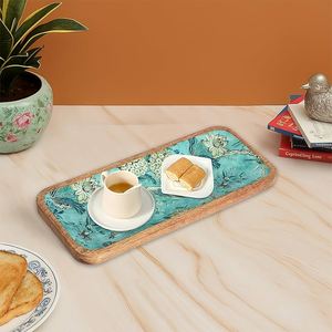 Plateau en bois et en émail blanc, 12 "x 7", offre spéciale - Product Image 6