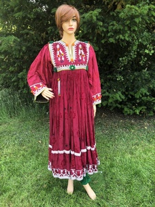 Afghani Kuchi Robes Tribal ethnique robe kuchi vintage, Afghan/Pakistan Kuchi fête traditionnelle robe multicolore - Product Image 5