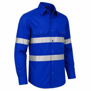 Custom Logo <b>Hi</b> <b>Vis</b> Waterproof Polyester Cotton Unisex Safety Reflective Workwear <b>Shirts</b> Lightweight Breathable Quick Dry Team - Product Image 3
