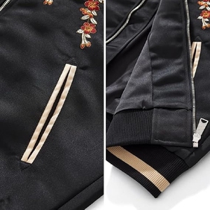 Chaqueta Varsity de Satén 100% de Alta Calidad, Estilo Bomber para Hombre, con Logotipo Personalizado, Ropa Deportiva Premium, Oferta al por Mayor - Product Image 5