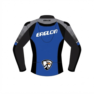 Unisex Custom Motorcycle Cowhide Leather Track <b>Racing</b> <b>Jacket</b>/Chaqueta CE Level 2 Armor Waterproof Quick Dry | Custom OEM - Product Image 2