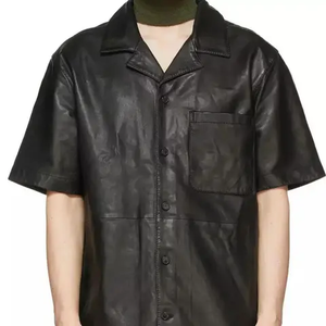 Camisas de Cuero Personalizadas al por Mayor para Hombre, Camisas de Manga Larga Hechas a Mano con Botones, de la Mejor Calidad - Product Image 1