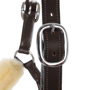 ADIBA OVERSEAS - Nuevo Halter de Cuero de Oveja Acolchado de Alta Calidad, Duradero y de Lujo, Forrado con Piel Sintética Suave, Ajustable -Cob-Full - Product Image 3