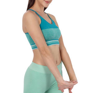 Soutien-gorge de sport pour femme en Spandex/Nylon, maintien élevé, respirant, bretelles réglables, logo personnalisable sur le devant, idéal pour la gym et le yoga - Product Image 6