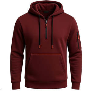 Sudadera con Capucha Casual de Otoño para Hombre, Bordado 3D en la Parte Delantera, Logotipo Personalizado, Forro Polar de 360g, Transpirable, Talla Grande, Múltiples Bolsillos - Product Image 5