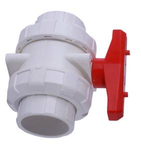 Válvula de Bola de Unión UPVC de 1/2 Pulgada de la Mejor Calidad, Conexión Roscada, PTFE de Alta Temperatura para Tratamientos de Suministro de Agua Industrial - Product Image 2