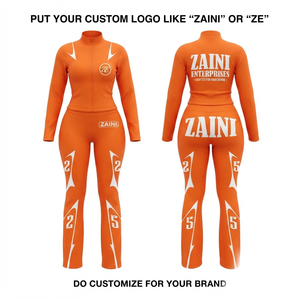 Conjunto Deportivo Premium de 320 GSM, Poliéster y Spandex, Color Naranja, con Paneles y Logotipo Personalizado por Sublimación - Product Image 1