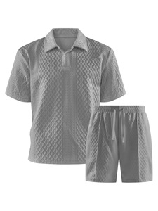 Conjunto de Camiseta y Pantalones Cortos para Hombre, Ropa Casual de Dos Piezas, Tejido Suave, Corte Holgado - Product Image 4